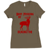 deer hunter body piercing by remington black tee shotgun rifle hunting Ladies Fitted T-Shirt