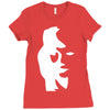 sax player lady face optical illusion Ladies Fitted T-Shirt