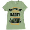 Super Cool Daddy Of A Freaking Awesome Daughter Ladies Fitted T-Shirt