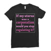 If My Uterus Ladies Fitted T-Shirt