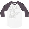 real men shoot raw 3/4 Sleeve Shirt