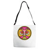 lucha libre pink Adjustable Strap Totes
