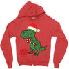 christmas dinosaur Zipper Hoodie