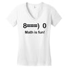 math is fun Women's V-Neck T-Shirt