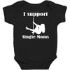 i support single moms stripper pole dancer funny saying Baby Bodysuit