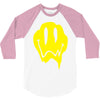 melting acid smiley face 3/4 Sleeve Shirt
