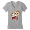 triple beagle portrait Women's V-Neck T-Shirt