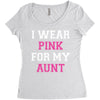 i wear pink for my aunt breast cancer Women's Triblend Scoop T-shirt