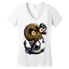skull anchor Women's V-Neck T-Shirt