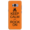 keep calm and rock on mens black t shirt rock music new Samsung Galaxy S8 Plus