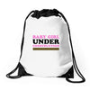 Baby Girl Under Construction Drawstring Bags