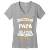 Super Cool Papa Of A Freaking Awesome Grandson Women's V-Neck T-Shirt