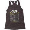 June Girl Facts Cancer Racerback Tank