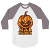 mad halloween pumpkin 3/4 Sleeve Shirt
