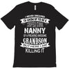 Super Cool Nanny Of A Freaking Awesome Grandson T-Shirt