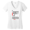 I Wear Grey For My Sister (Brain Cancer Awareness) Women's V-Neck T-Shirt
