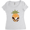 Tropical Pineapple Women's Triblend Scoop T-shirt