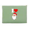 i love santa noel Accessory Pouches