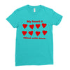 my heart is filled with love Ladies Fitted T-Shirt