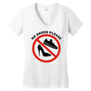 take off your shoes Women's V-Neck T-Shirt