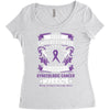 Never Underestimate The Strength Of A Gynecologic Cancer Warrior Women's Triblend Scoop T-shirt