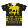 ugly sweater party beer bear funny All Over Men's T-shirt