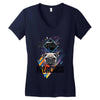 who loves frenchies Women's V-Neck T-Shirt