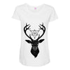 Deer With Diamond Maternity Scoop Neck T-shirt