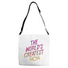 The World's Greatest Mom Adjustable Strap Totes