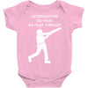 alternatives to war play cricket batting anti war stencil tour Baby Onesie