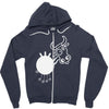 crazy cow Zipper Hoodie