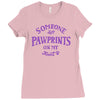 someone left paw prints on my heart Ladies Fitted T-Shirt
