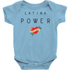 latina power with cute heart Baby Bodysuit