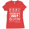 Born In July Ladies Fitted T-Shirt
