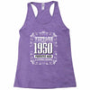 vintage made in 1950 perfectly aged a living legend Racerback Tank