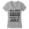 all men are created equal july Women's V-Neck T-Shirt