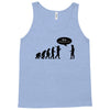stop following me funny darwins evolution parody mens white t shirt Tank Top