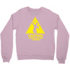 caution shapes being thrown printed Crewneck Sweatshirt