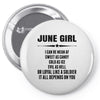 Super June Girl Pin-back button