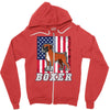 usa boxer flag Zipper Hoodie