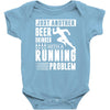 beer drinker with a running problem Baby Bodysuit