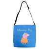 peppa pig mommy pig Adjustable Strap Totes