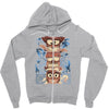 crazy totem Zipper Hoodie