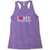i heart my husband Racerback Tank