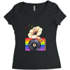 Ceremony of Love with Rainbow Colors Women's Triblend Scoop T-shirt