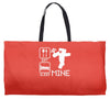 eat sleep mine funny Weekender Totes