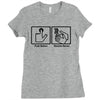 push button receive bacon t shirt funny awesome nerdy geeky humor tee Ladies Fitted T-Shirt
