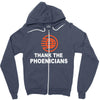 thanks to phoenicians Zipper Hoodie