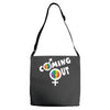 coming out Adjustable Strap Totes