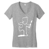 banksy teddy bear pop art new Women's V-Neck T-Shirt
